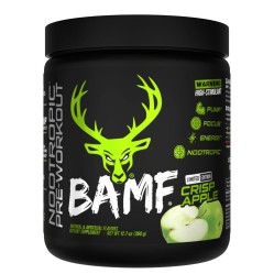 BUCKED UP, BAMF, PREMIUM ноотропный предтренировочный комплекс, вкус Crisp apple (Хрустящее яблоко), 360 г (30 порций)