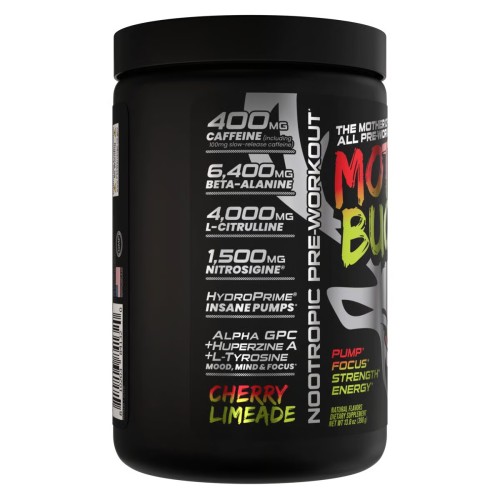 BUCKED UP, Mother Bucker PREMIUM Pre-Workout, усиленный предтренировочный комплекс, вкус Cherry Limeade (Вишневый лаймад), 390 г (20 порций)