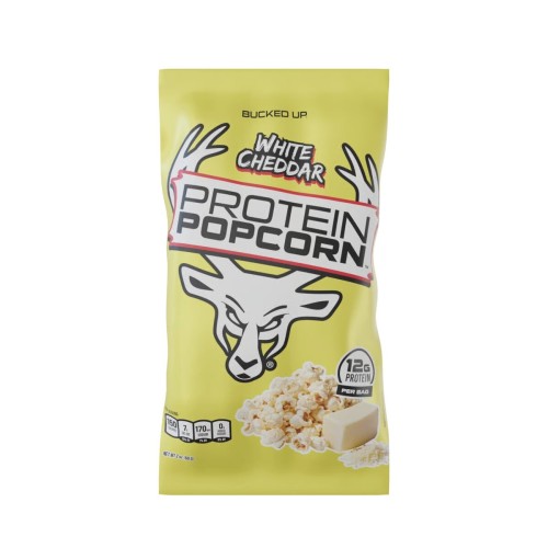 BUCKED UP, Protein Popcorn, протеиновый попкорн, вкус White Cheddar (Белый чеддер), 1 упаковка (60 г)