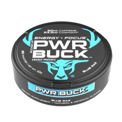 BUCKED UP, PWR Buck Energy, энергетические паучи, вкус Blue raz (Голубая малина), 12 г (20 порций)