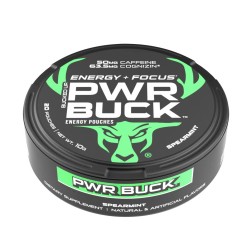 BUCKED UP, PWR Buck Energy, энергетические паучи, вкус Spearmint (Мята), 12 г (20 порций)