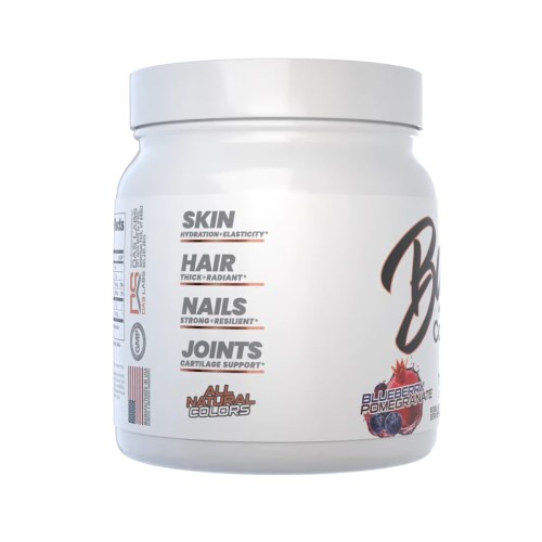 BUCKED UP, Babe, пептиды коллагена с гиалуроновой кислотой и витамином C, со вкусом голубики и граната, 378 г (30 порций)