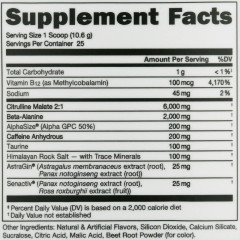 BUCKED UP, PREMIUM Pre-Workout, предтренировочная добавка, вкус Miami (клубника, манго и ананас), 265 г (25 порций)