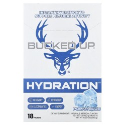 BUCKED UP, Hydration, Электролитная смесь для напитков, вкус Polar Blue (Полярно голубой), 18 пакетиков