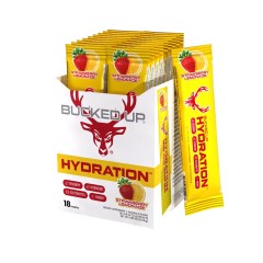 BUCKED UP, Hydration, Электролитная смесь для напитков, вкус Strawberry Lemonade (Клубничный лимонад), 18 пакетиков