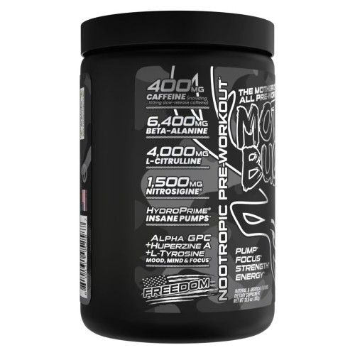 BUCKED UP, Mother Bucker PREMIUM Pre-Workout, усиленный предтренировочный комплекс, вкус Freedom Grape (Виноград), 382 г (20 порций)