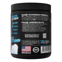 BUCKED UP, BAMF, PREMIUM ноотропный предтренировочный комплекс, вкус Blue Cotton Candy (Голубая сахарная вата), 351 г (30 порций)