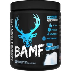 BUCKED UP, BAMF, PREMIUM ноотропный предтренировочный комплекс, вкус Blue Cotton Candy (Голубая сахарная вата), 351 г (30 порций)