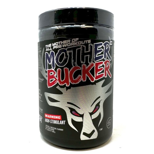 BUCKED UP, Mother Bucker Pre-Workout, усиленный предтренировочный комплекс, вкус Rocket Pop (Голубая малина, лайм, вишня), 400 г (40 порций)