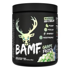 BUCKED UP, BAMF, PREMIUM ноотропный предтренировочный комплекс, вкус Grape Frost (Виноградный иней), 357 г (30 порций)