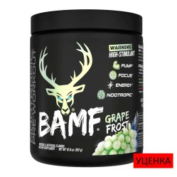 BUCKED UP, BAMF, PREMIUM ноотропный предтренировочный комплекс, вкус Grape Frost (Виноградный иней), 357 г (30 порций)