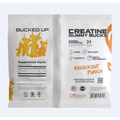 BUCKED UP, PREMIUM, креатин, со вкусом нокаута, 96 мармеладок