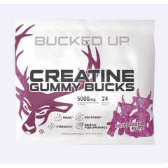 BUCKED UP, PREMIUM, креатин, вкус малиновый блиц, 96 мармеладок