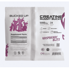 BUCKED UP, PREMIUM, креатин, вкус малиновый блиц, 96 мармеладок