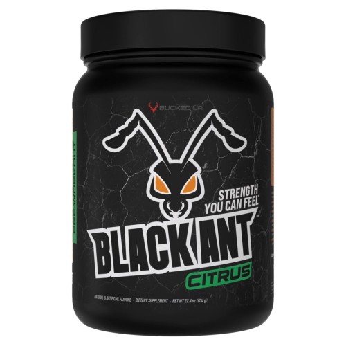 BUCKED UP, Black Ant PREMIUM Pre-Workout, Ноотропный предтренировочный комплекс, вкус Citrus (Цитрус), 634 г (20/40 порций)