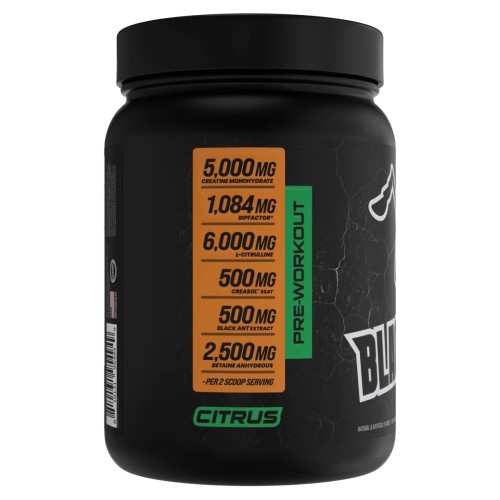 BUCKED UP, Black Ant PREMIUM Pre-Workout, Ноотропный предтренировочный комплекс, вкус Citrus (Цитрус), 634 г (20/40 порций)
