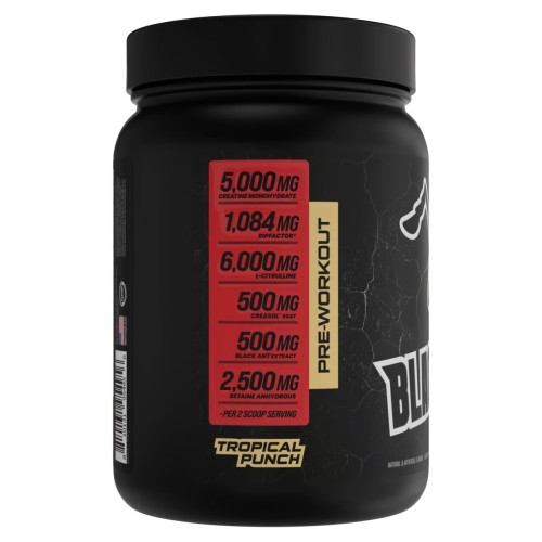 BUCKED UP, Black Ant PREMIUM Pre-Workout, Ноотропный предтренировочный комплекс, вкус Тропический пунш, 660 г (20, 40 порций)