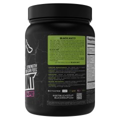 BUCKED UP, Black Ant PREMIUM Pre-Workout, Ноотропный предтренировочный комплекс, вкус Grape (Виноград), 648 г (20/40  порций)