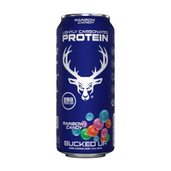 BUCKED UP, Protein Soda, слабогазированный протеиновый напиток, вкус Rainbow Candy (радужная конфета), 473 мл (16 унций)