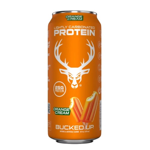 BUCKED UP, Protein Soda, слабогазированный протеиновый напиток, вкус Orange cream (апельсиновый крем), 473 мл (16 унций)