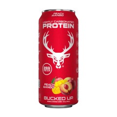BUCKED UP, Protein Soda, слабогазированная протеиновая вода, вкус Peach Mango (персик и манго), 473 мл (16 унций)