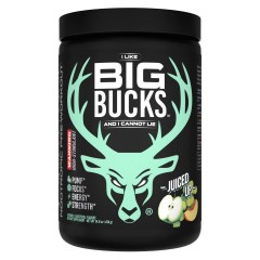 BUCKED UP, Big Bucks Pre-Workout, Flavor Juiced Up (Яблоко, виноград, персик), 414 г, (30 порций)