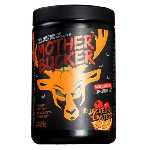 BUCKED UP, Mother Bucker PREMIUM Pre-Workout, усиленный предтренировочный комплекс, вкус Jacked-O-Lantern (Клюква и цитрус), 394 г (20 порций)
