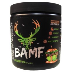 BUCKED UP, BAMF, PREMIUM ноотропный предтренировочный комплекс, вкус Franken Juic (Карамельное яблоко), 360 г (30 порций)