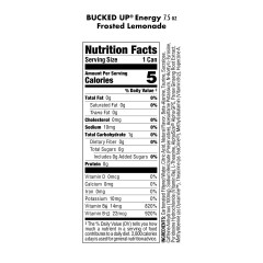 BUCKED UP, Mini Energy Drink, энергетический напиток, вкус Frosted Lemonade (Морозный лимонад), 222 мл (7,5 унций)