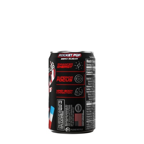 BUCKED UP, Mini Energy Drink, энергетический напиток, вкус Rocket Pop (Голубая малина, Лайм, Вишня), 222 мл (7,5 унций)