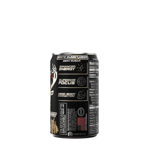 BUCKED UP, Mini Energy Drink, энергетический напиток, вкус White Gummy Deer (Мармеладный олень с ананасом), 222 мл (7,5 унций)