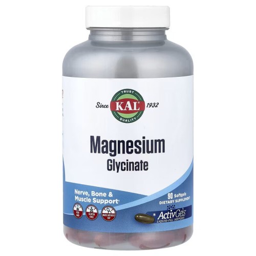 KAL, Глицинат магния с высокой абсорбцией, 90 капсул (30 порций)