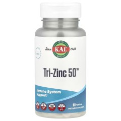 KAL, Tri-Zinc 50 ™, 50 мг, 90 таблеток (УЦЕНКА! Срок годности: 07/25)