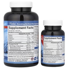 Carlson, Elite Omega-3 Gems, отборные омега-3 кислоты из норвежской рыбы дикого улова, натуральный лимонный вкус, 1600 мг, 90+30 капсул (60 порций)