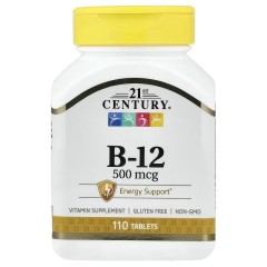 21st Century, B-12, 500 мкг, 110 таблеток