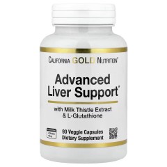 California Gold Nutrition, улучшенная добавка для поддержки печени, с экстрактом расторопши, L-глутатионом, альфа-липоевой кислотой и экстрактом виноградных косточек, 90 вегетарианских капсул (30 порций)