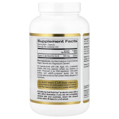 California Gold Nutrition, Gold C, витамин C класса USP, 500 мг, 240 вегетарианских капсул
