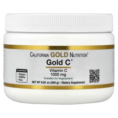 California Gold Nutrition, Gold C Powder, витамин C, 1000 мг, 250 г (8,81 унции)