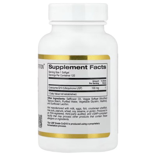 California Gold Nutrition, коэнзим Q10, 100 мг, 120 растительных капсул