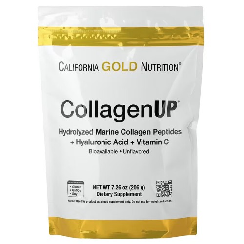 California Gold Nutrition, CollagenUP, пептиды морского коллагена с гиалуроновой кислотой и витамином C, 206 г (41 порция)