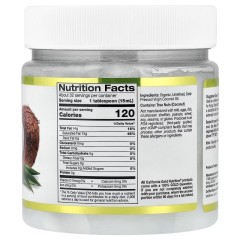 California Gold Nutrition, SUPERFOODS, органическое нерафинированное кокосовое масло первого холодного отжима, 473 мл (16 жидк. унций)