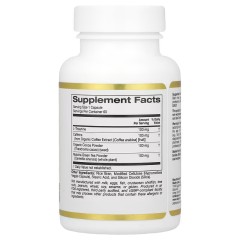 California Gold Nutrition, TheanineUP, L-теанин, кофеин, какао и матча, 60 растительных капсул