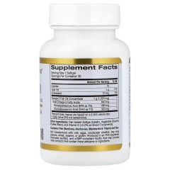 California Gold Nutrition, омега 800, ультраконцентрированный рыбий жир с омега-3, в форме триглицеридов KD-Pur, 30 капсул из рыбьего желатина