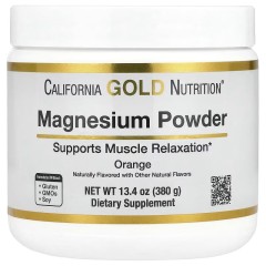 California Gold Nutrition, магний в растворимом порошке, со вкусом апельсина, 380 г (13,4 унции)