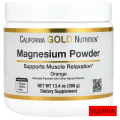 California Gold Nutrition, магний в растворимом порошке, со вкусом апельсина, 380 г (13,4 унции)