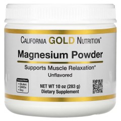 California Gold Nutrition, магний в растворимом порошке, с нейтральным вкусом, 283 г (10 унций)