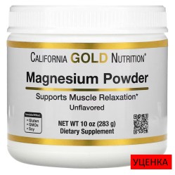 California Gold Nutrition, магний в растворимом порошке, с нейтральным вкусом, 283 г (10 унций)
