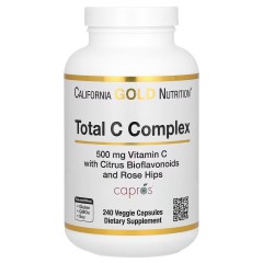 California Gold Nutrition, Total C Complex, 500 мг, 240 растительных капсул