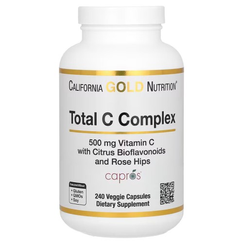 California Gold Nutrition, Total C Complex, 500 мг, 240 растительных капсул
