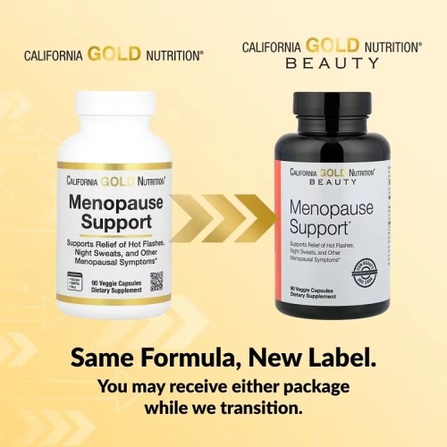 California Gold Nutrition, добавка для поддержки в период менопаузы, 90 растительных капсул